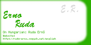 erno ruda business card